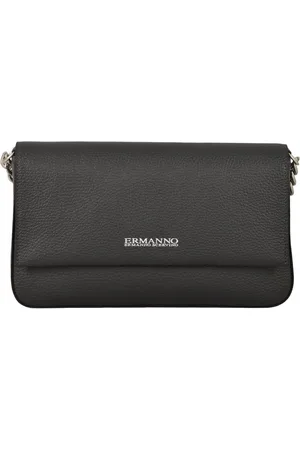 ERMANNO SCERVINO Torebki, Kobieta, Czarny, ONE SIZE, Torba na ramię Delizia Baguette z skóry