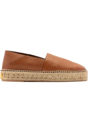 VALENTINO GARAVANI Buty, Mężczyzna, brązowy, 42 EU, Skóra, Brązowe Espadryle ze Skóry