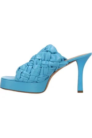 Bottega Veneta Buty, Kobieta, Niebieski, 40 EU, Skóra, Leather sandals