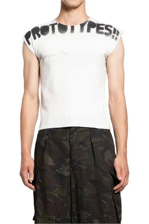 PROTOTYPES Koszulki, Mężczyzna, Biały, L, Biała Waffle Muscle Tee