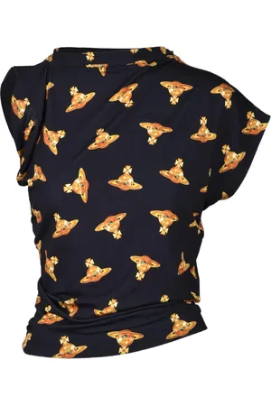 Vivienne Westwood Bluzki, Kobieta, Wielobarwność, 2XL, Elegancki Top z Wiskozy i Elastanu