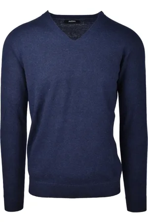 ALPHA STUDIO Swetry, Mężczyzna, Niebieski, L, Nylon, Maglia