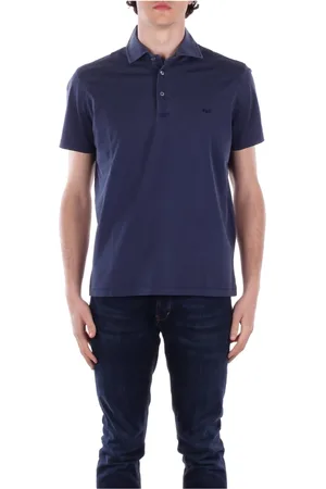 FAY Koszulki, Mężczyzna, Niebieski, 2XL, Polo z logo i guzikami