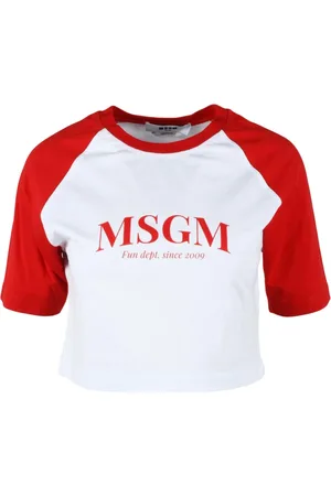 Msgm Koszulki, Kobieta, Biały, XS, Tshirt