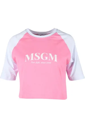 Msgm Koszulki, Kobieta, Różowy, XS, Tshirt