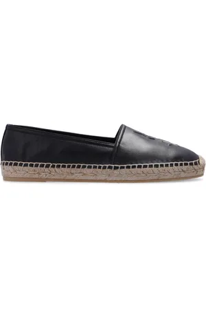 Saint Laurent Buty, Kobieta, Czarny, 37 EU, Skórzane espadryle