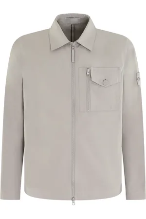 Stone Island Kurtki, Mężczyzna, Szary, M, Koszula Kurtka Ghost w Szarym
