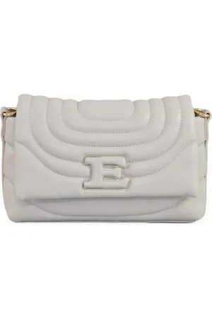 ERMANNO SCERVINO Torebki, Kobieta, Szary, ONE SIZE, Torba na ramię Flap Rives z Clipem