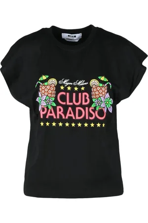 Msgm Koszulki, Kobieta, Czarny, S, Tshirt