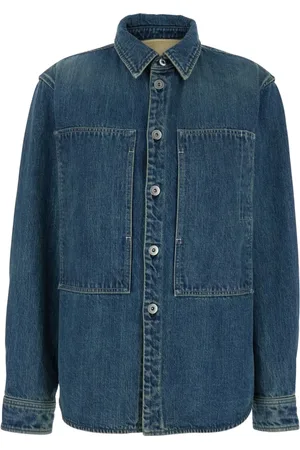 Jil Sander Bluzki, Kobieta, Niebieski, S, Niebieska Koszula z Klasycznym Kołnierzem