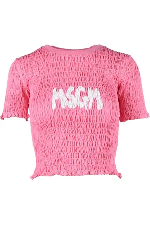 Msgm Koszulki, Kobieta, Różowy, M, Tshirt