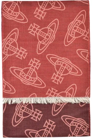 Vivienne Westwood Akcesoria, Kobieta, Czerwony, ONE SIZE, Bawełna, Stylowy Szal we Włókno Bawełna