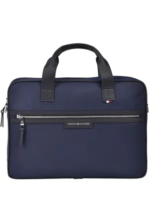 Tommy Hilfiger Torebki, Mężczyzna, Niebieski, ONE SIZE, Nylon, Nylon Teczka z Paskiem na Ramię
