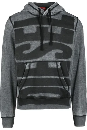 Diesel Bluzy, Mężczyzna, Szary, S, Bawełna, Casual Sweatshirt 65% Poliester 35% Bawełna
