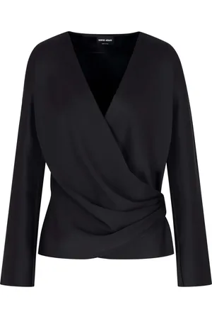 Giorgio Armani Bluzki, Kobieta, Czarny, M, Czarna Koszula Lasu