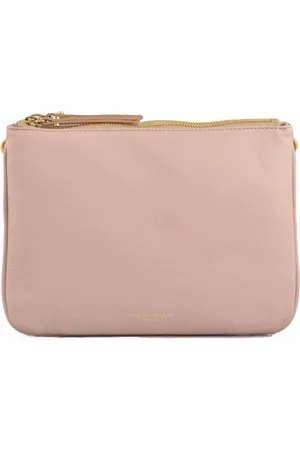Gianni chiarini Torebki, Kobieta, Różowy, ONE SIZE, Skórzana Torba na Ramię z Zamkami