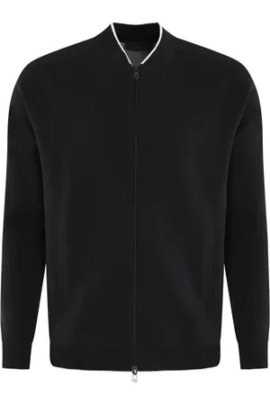 Peuterey Swetry, Mężczyzna, Czarny, XL, Sweter z pełnym zamkiem w kolorze czarnym