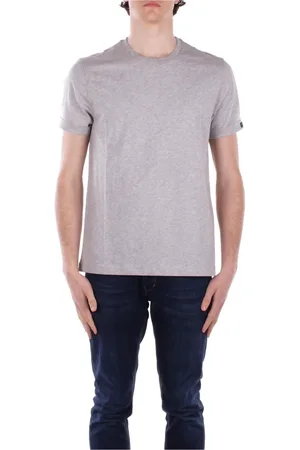 FAY Koszulki, Mężczyzna, Szary, XL, Bawełna, T-shirt z Logo Regular Fit Bawełna