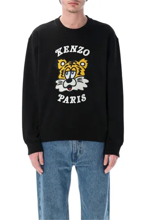 Kenzo Bluzy, Mężczyzna, Czarny, XS, Kolekcja haftowanych klasycznych swetrów