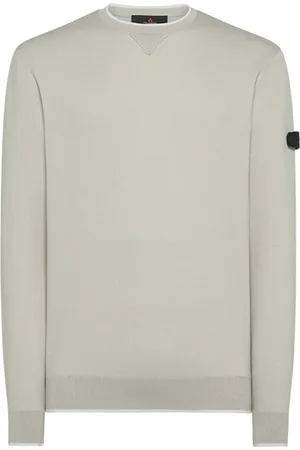 Peuterey Bluzy, Mężczyzna, Beżowy, M, Beżowy Sportowy Sweter z Logo Label