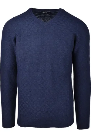 ALPHA STUDIO Swetry, Mężczyzna, Niebieski, L, Nylon, Maglia