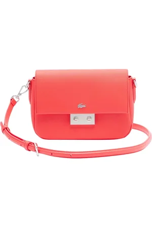 Lacoste Torebki, Kobieta, Czerwony, ONE SIZE, Skóra, Daily City Torba na Ramię Grenadine