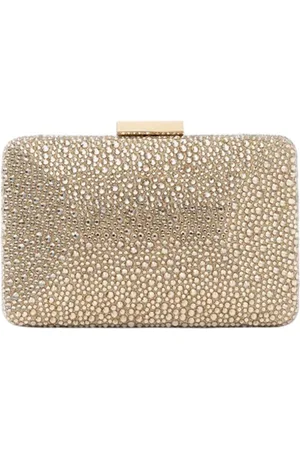 Twentyfour Torebki, Kobieta, Żółty, ONE SIZE, Srebrna Kryształowa Clutch