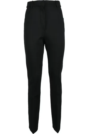 Sportmax Spodnie, Kobieta, Czarny, S, Spodnie z wełny z elastanem