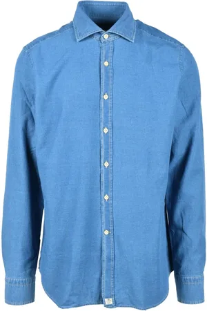 SONRISA Koszule, Mężczyzna, Niebieski, M, Denim, Koszula