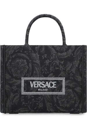 VERSACE Torebki, Kobieta, Czarny, ONE SIZE, Nylon, Torba Barocco Canvas