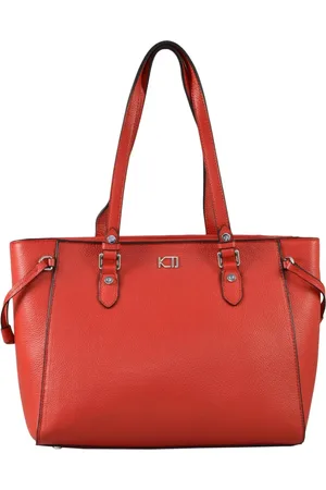 Kenzo Torebki, Kobieta, Czerwony, ONE SIZE, Torba Skórzana Shopper z Zamknięciem na Zamek