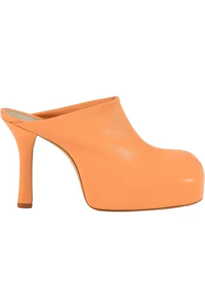 Bottega Veneta Buty, Kobieta, Pomarańczowy, 39 EU, Skórzane Obcasy Mule