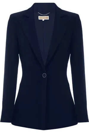Kocca Kurtki, Kobieta, Niebieski, XL, Elegant Single-Breasted Jacket with Welt Pockets
