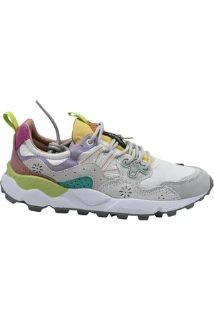Flower Mountain Buty, Kobieta, Wielobarwność, 38 EU, Zamsz, Fioletowo-Białe Buty na Sznurowadła
