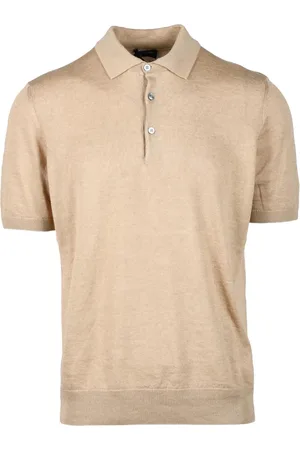 DRUMOHR Koszulki, Mężczyzna, brązowy, 2XL, Lniana Bawełniana Sweter
