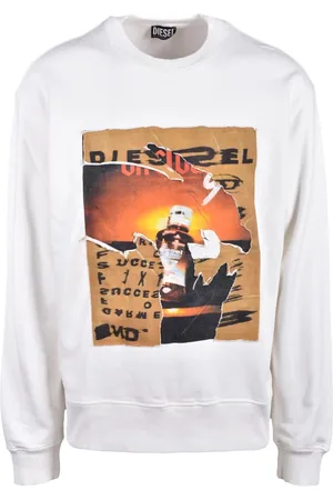 Diesel Bluzy, Mężczyzna, Biały, XL, Bawełniany Sweter
