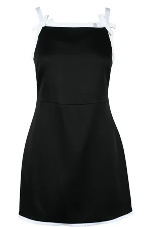 Msgm Sukienki, Kobieta, Czarny, S, Sukienka Damska, Styl Rurkowy z Wiskozy