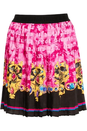 VERSACE Spódnice, Kobieta, Wielobarwność, S, Różowa Spódnica Heart Couture