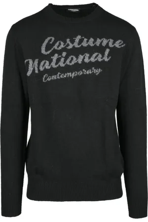Costume National Swetry, Mężczyzna, Czarny, L, Kaszmir, Współczesny Narodowy Styl Sweter