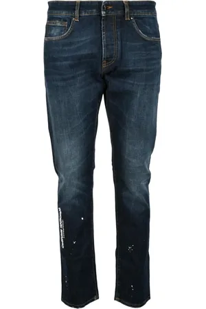 Costume National Jeansy, Mężczyzna, Niebieski, W32, Nowoczesne Jeansyy z Bawełną i Elastanem