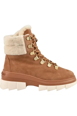 Stuart Weitzman Buty, Kobieta, brązowy, 38 EU, Shearling Botki na sznurowadła