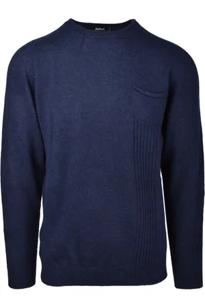 ALPHA STUDIO Swetry, Mężczyzna, Niebieski, XL, Nylon, Miękki Sweter