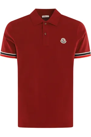 Moncler Koszulki, Mężczyzna, Czerwony, L, Męski Polo