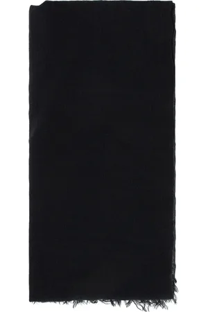 DESTIN Akcesoria, Kobieta, Czarny, ONE SIZE, Kaszmir, Czarna Lekka Dzianina z Frędzlami