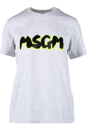 Msgm Koszulki, Kobieta, Szary, S, Tshirt