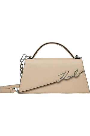Karl Lagerfeld Torebki, Kobieta, Beżowy, ONE SIZE, Skóra, Torba na ramię Essentials A1W30458 1Kx 00