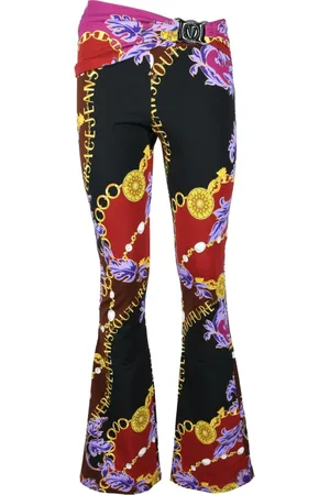 VERSACE Spodnie, Kobieta, Wielobarwność, M, Bawełniane Legginsy Samba