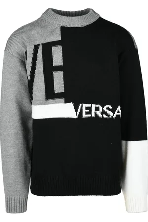 VERSACE Swetry, Mężczyzna, Szary, L, Maglia