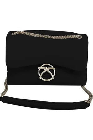Kocca Torebki, Kobieta, Czarny, ONE SIZE, Minimalistyczna Torba na Ramię z Metalicznym Logo