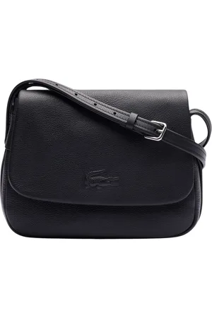 Lacoste Torebki, Kobieta, Czarny, ONE SIZE, Skóra, City Court Czarny worek na ramię